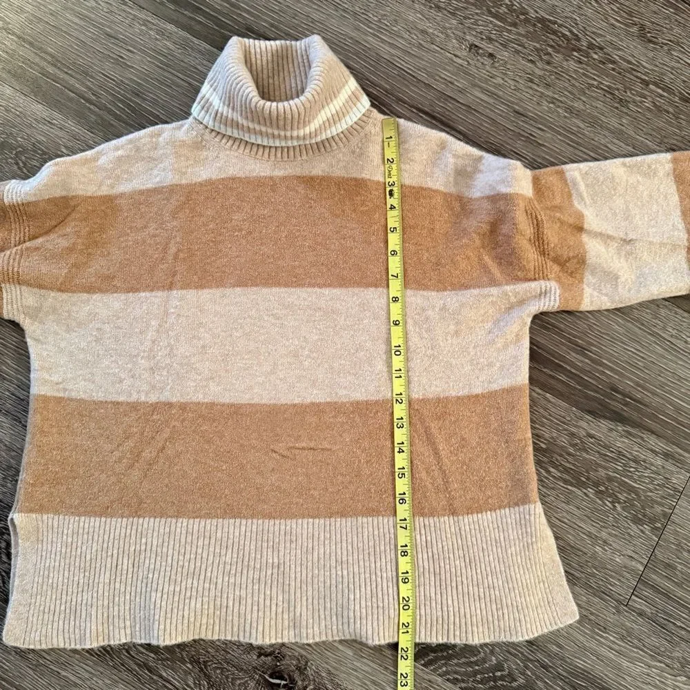 J. Crew Striped turtleneck sweater in Supersoft yarn